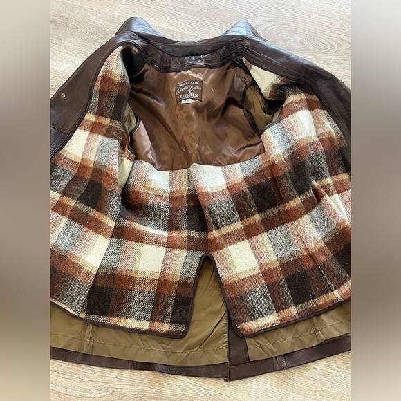 Vintage Grais Angel Skin Cabretta Leather Coat Wool Vest Liner Mens 40L Made USA - Picture 12 of 16